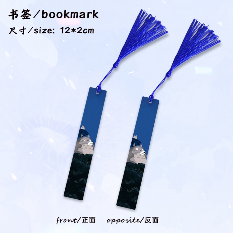  TOTORO Anime full-color printed metal bookmark stationery accessories 12X2CM price for 5 pcs