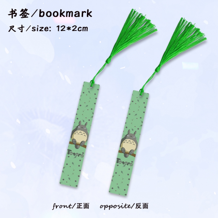 TOTORO Anime full-color printed metal bookmark stationery accessories 12X2CM price for 5 pcs