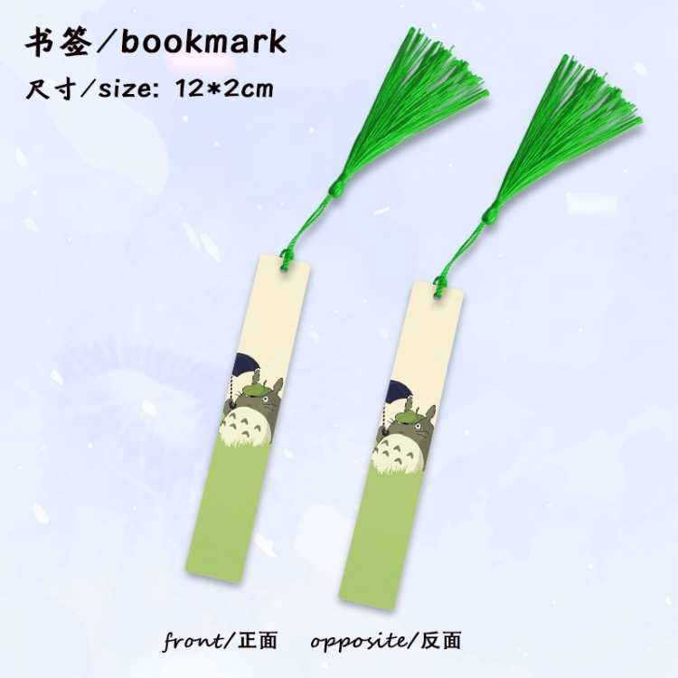  TOTORO Anime full-color printed metal bookmark stationery accessories 12X2CM price for 5 pcs