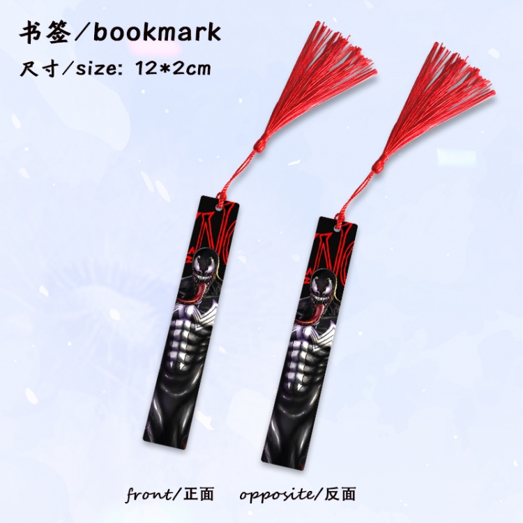venom Anime full-color printed metal bookmark stationery accessories 12X2CM price for 5 pcs