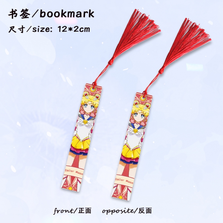  sailormoon Anime full-color printed metal bookmark stationery accessories 12X2CM price for 5 pcs