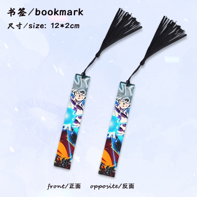DRAGON BALL Anime full-color printed metal bookmark stationery accessories 12X2CM price for 5 pcs
