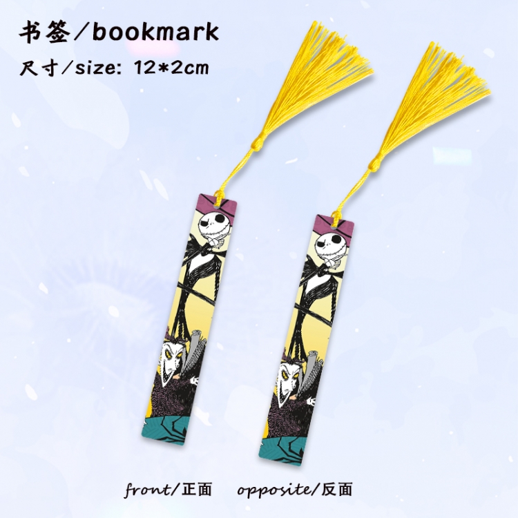 The Nightmare Before Christmas Anime full-color printed metal bookmark stationery accessories 12X2CM price for 5 pcs