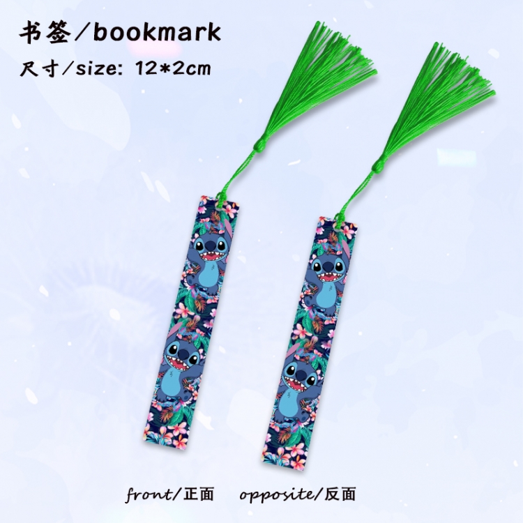 Lilo & Stitch Anime full-color printed metal bookmark stationery accessories 12X2CM price for 5 pcs