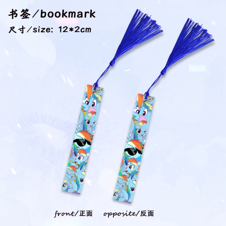 My Little Pony Anime full-color printed metal bookmark stationery accessories 12X2CM price for 5 pcs