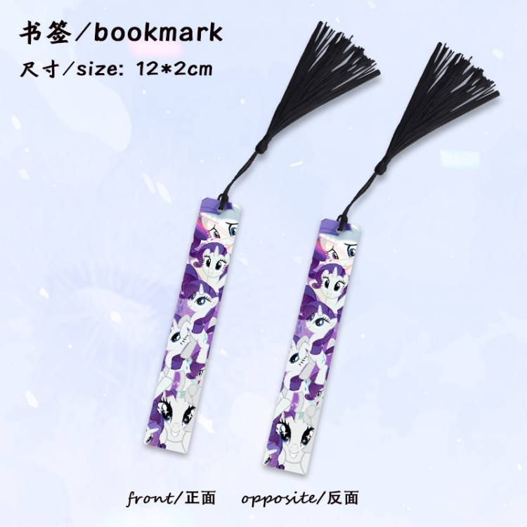 My Little Pony Anime full-color printed metal bookmark stationery accessories 12X2CM price for 5 pcs