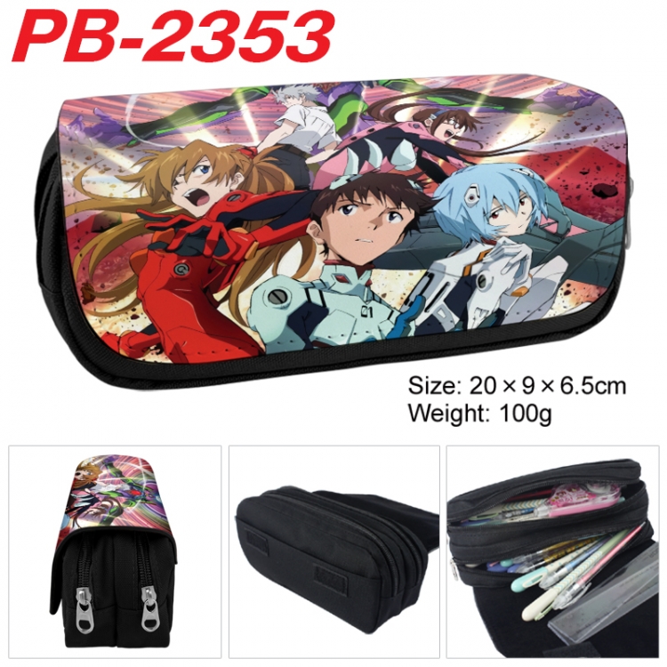 EVA Anime double-layer pu leather printing pencil case 20x9x6.5cm