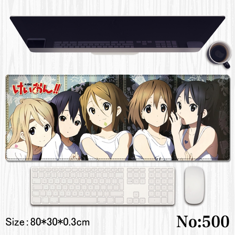 K-ON! Anime peripheral computer mouse pad office desk pad multifunctional pad 80X30X0.3cm