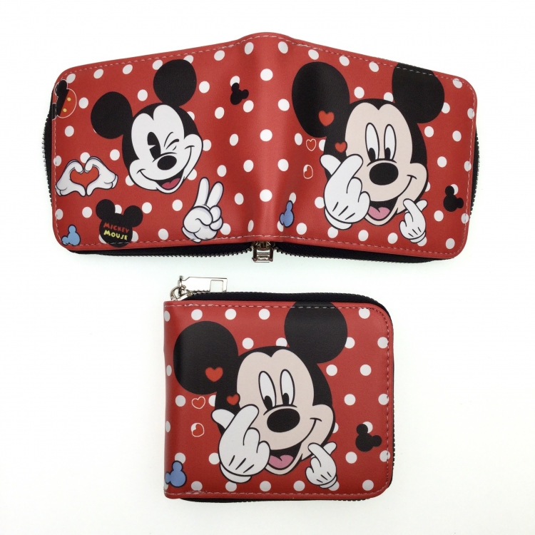 Mickey Animation medium zipper Card Wallet