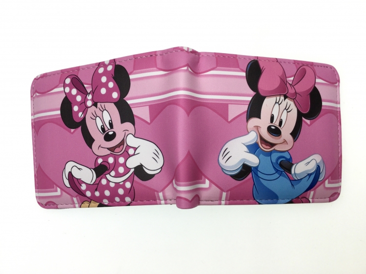Mickey Anime two fold  Short wallet 11X9.5CM 60G 