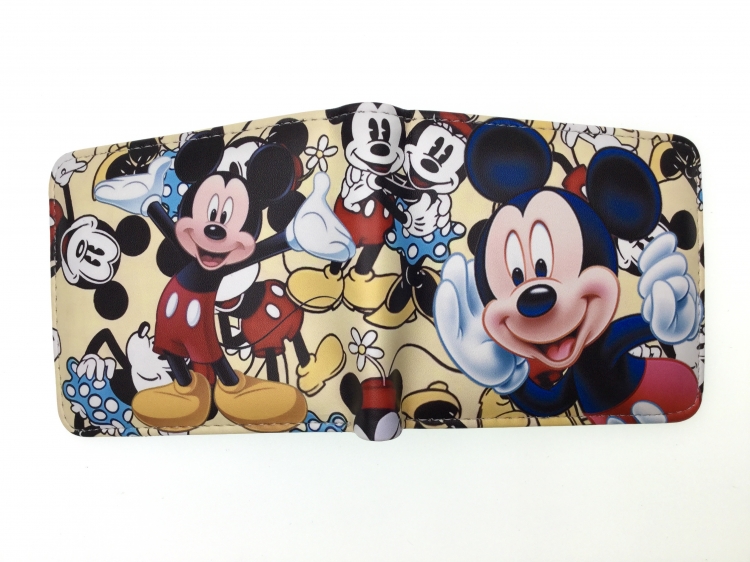 Mickey Anime two fold  Short wallet 11X9.5CM 60G 