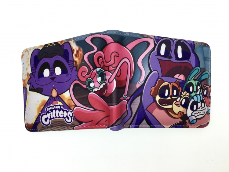 Smiling Critters  Anime two fold  Short wallet 11X9.5CM 60G