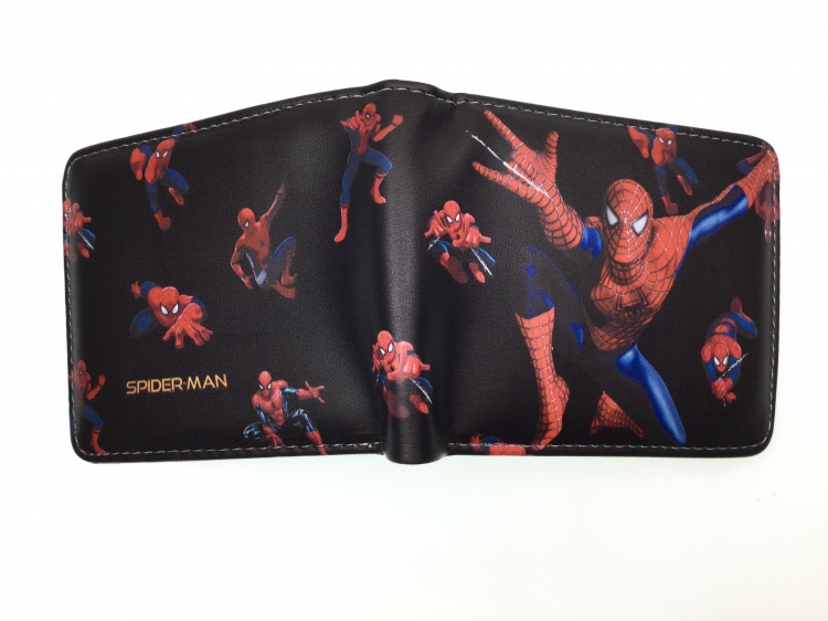 Spiderman Anime two fold  Short wallet 11X9.5CM 60G