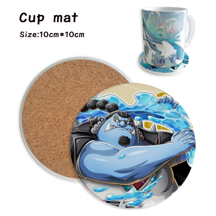 One Piece Anime ceramic water absorbing and heat insulating coasters price for 5 pcs