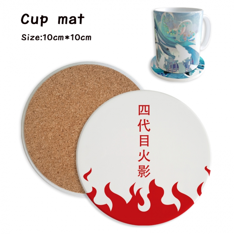 Naruto Anime ceramic water absorbing and heat insulating coasters price for 5 pcs