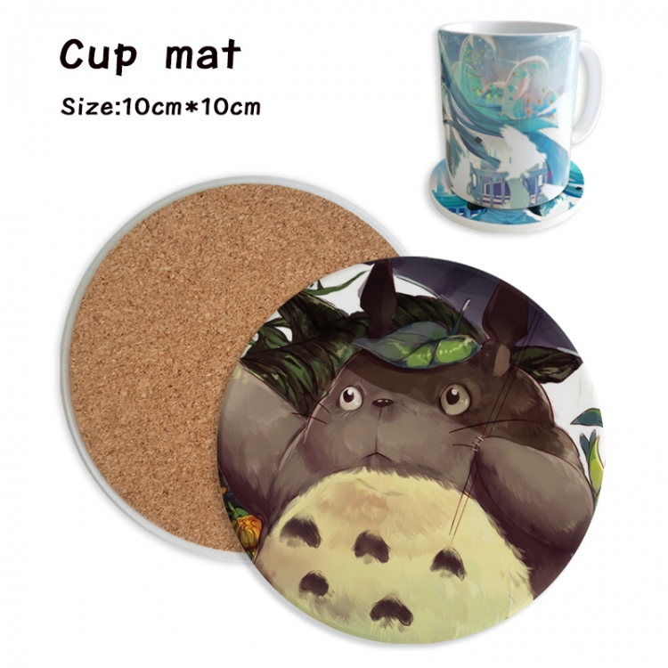 TOTORO Anime ceramic water absorbing and heat insulating coasters price for 5 pcs