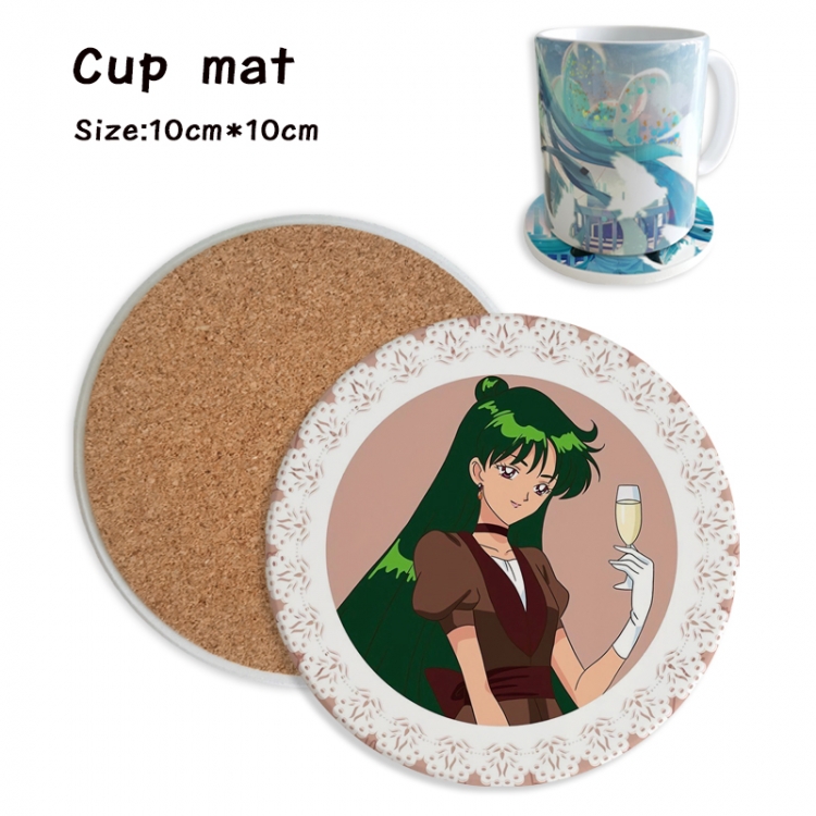 sailormoon Anime ceramic water absorbing and heat insulating coasters price for 5 pcs