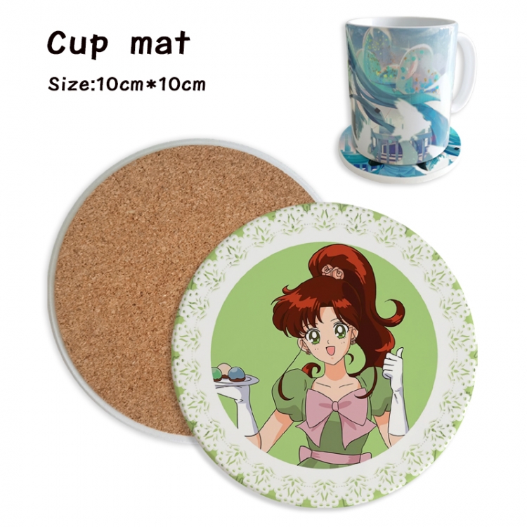 sailormoon Anime ceramic water absorbing and heat insulating coasters price for 5 pcs