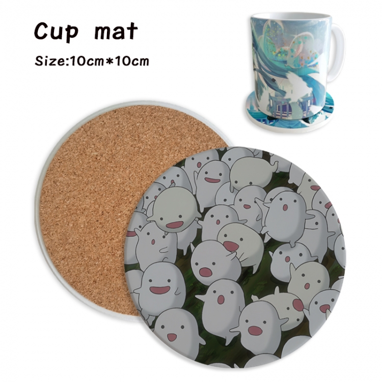 The Boy and the Heron Anime ceramic water absorbing and heat insulating coasters price for 5 pcs
