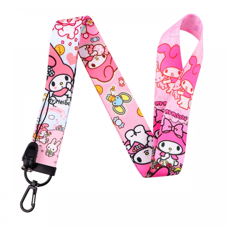 sanrio Black buckle long mobile phone lanyard 45cm price for 10 pcs  NR1092