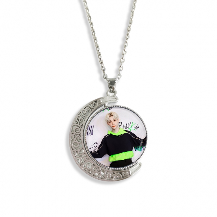 straykids Anime Double sided Crystal Rotating Gem Necklace price for 5 pcs