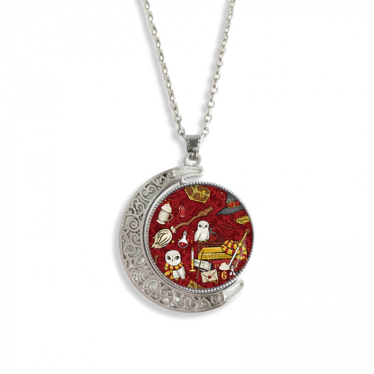 Harry Potter Anime Double sided Crystal Rotating Gem Necklace price for 5 pcs