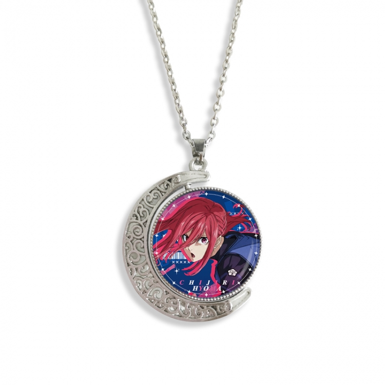 BLUE LOCK Anime Double sided Crystal Rotating Gem Necklace price for 5 pcs
