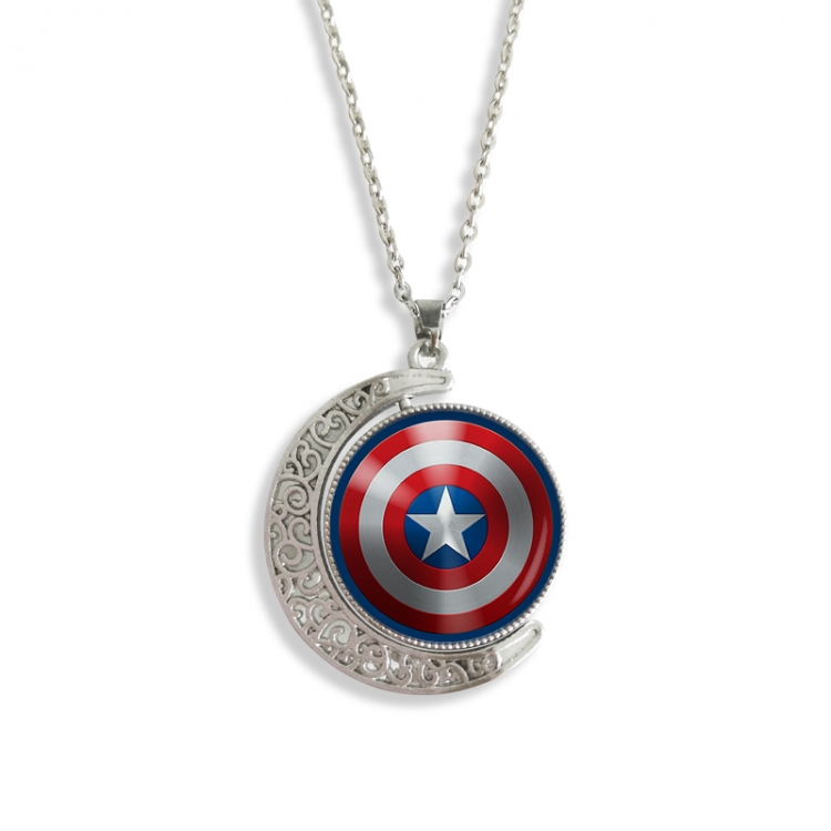 Captain America Anime Double sided Crystal Rotating Gem Necklace price for 5 pcs