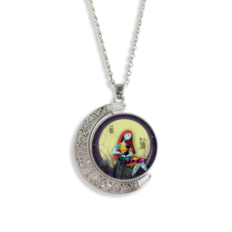 The Nightmare Before Christmas Anime Double sided Crystal Rotating Gem Necklace price for 5 pcs