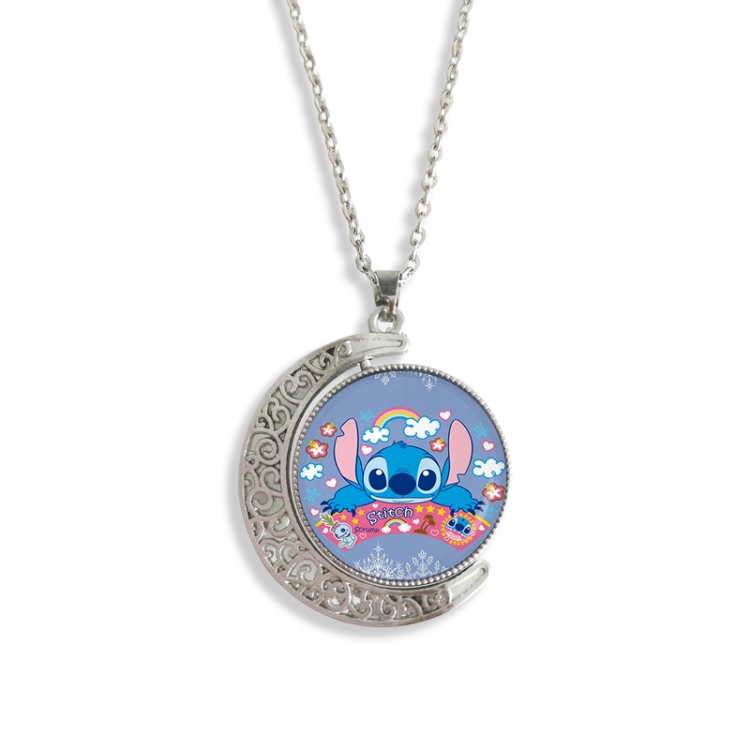 Lilo & Stitch Anime Double sided Crystal Rotating Gem Necklace price for 5 pcs