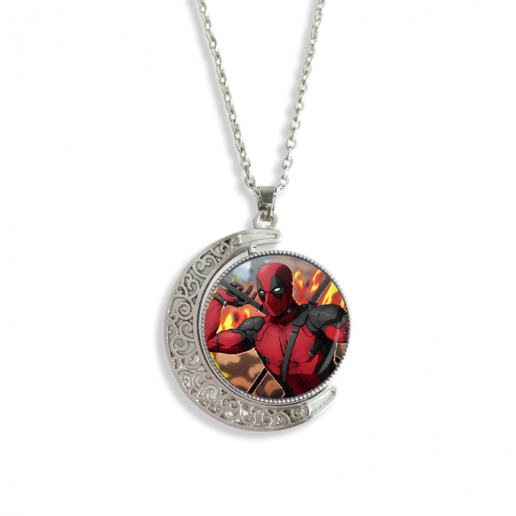 Deadpool Anime Double sided Crystal Rotating Gem Necklace price for 5 pcs