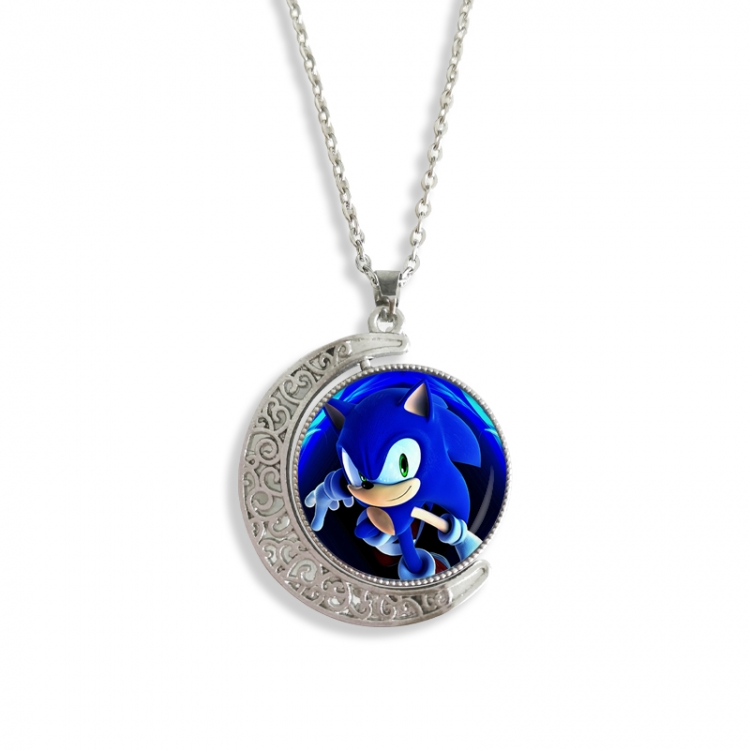 Sonic The Hedgehog Anime Double sided Crystal Rotating Gem Necklace price for 5 pcs