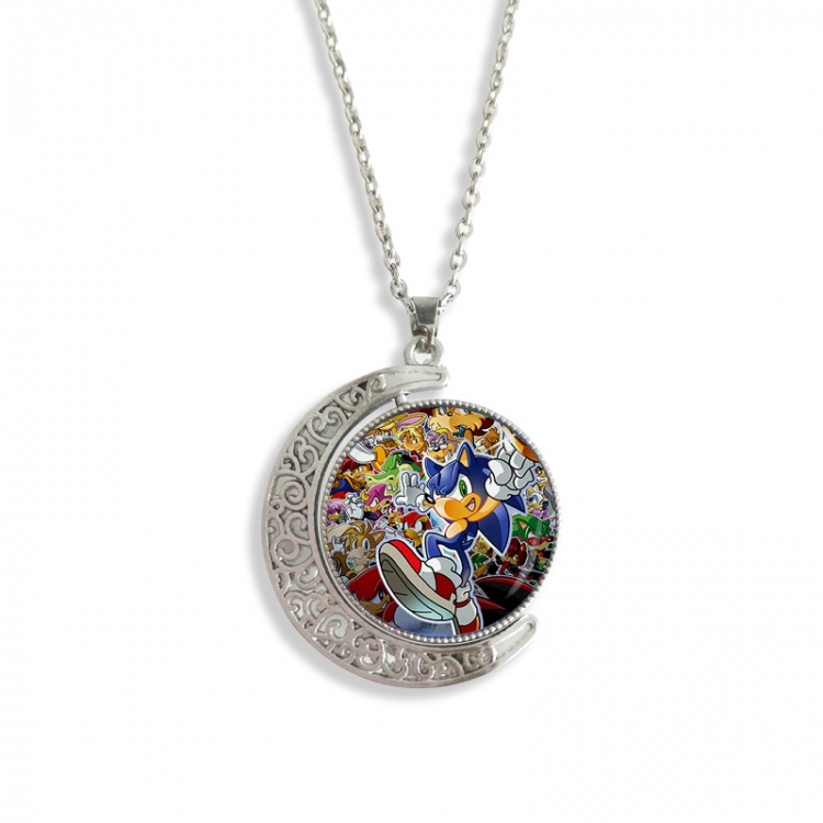 Sonic The Hedgehog Anime Double sided Crystal Rotating Gem Necklace price for 5 pcs