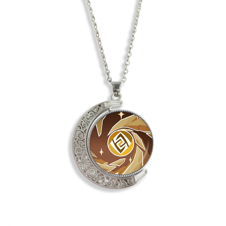 Genshin Impact Anime Double sided Crystal Rotating Gem Necklace price for 5 pcs