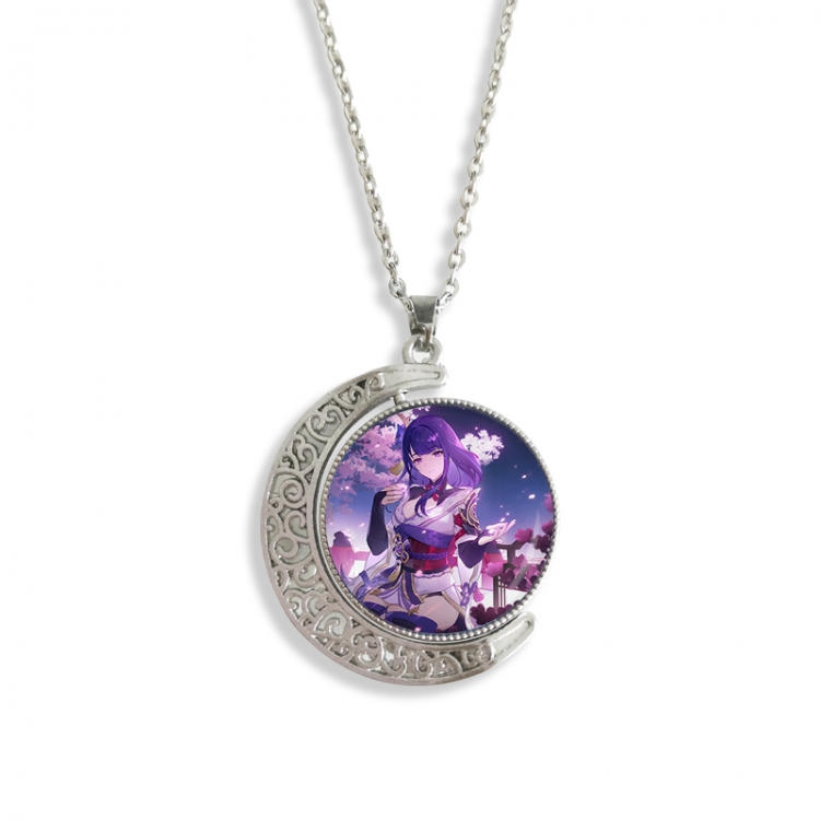 Genshin Impact Anime Double sided Crystal Rotating Gem Necklace price for 5 pcs