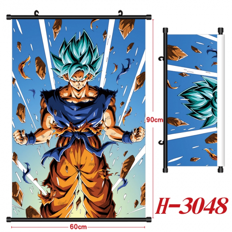 DRAGON BALL Anime Black Plastic Rod Canvas Painting Wall Scroll 60X90CM