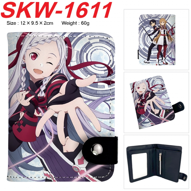 Sword Art Online Anime vertical button folding wallet 12X9.5X2CM 60g SKW-1611