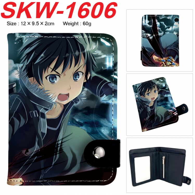 Sword Art Online Anime vertical button folding wallet 12X9.5X2CM 60g SKW-1606