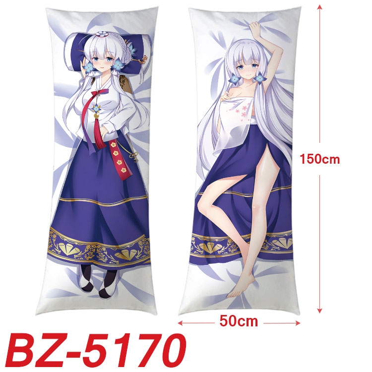 Azur Lane Anime sexy equal body double-sided printed pillow 150x50cm NO FILLING