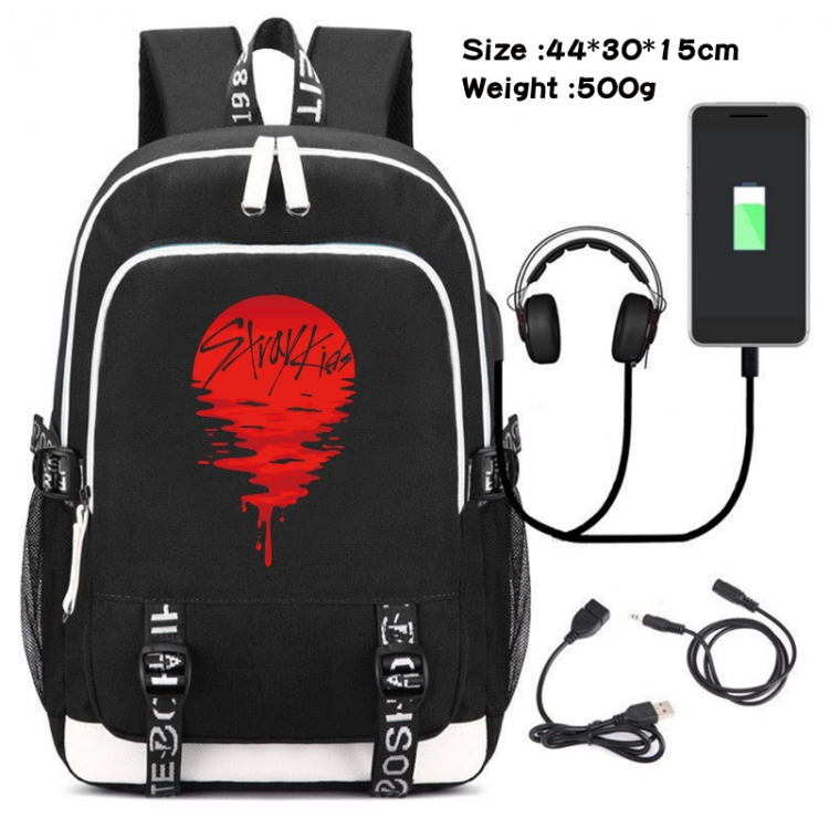 straykids Game Canvas Backpack Waterproof School Bag 44X30X15CM 500G