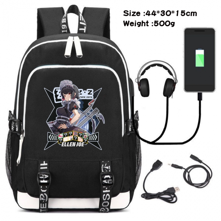 Zenless Zone Zero Game Canvas Backpack Waterproof School Bag 44X30X15CM 500G