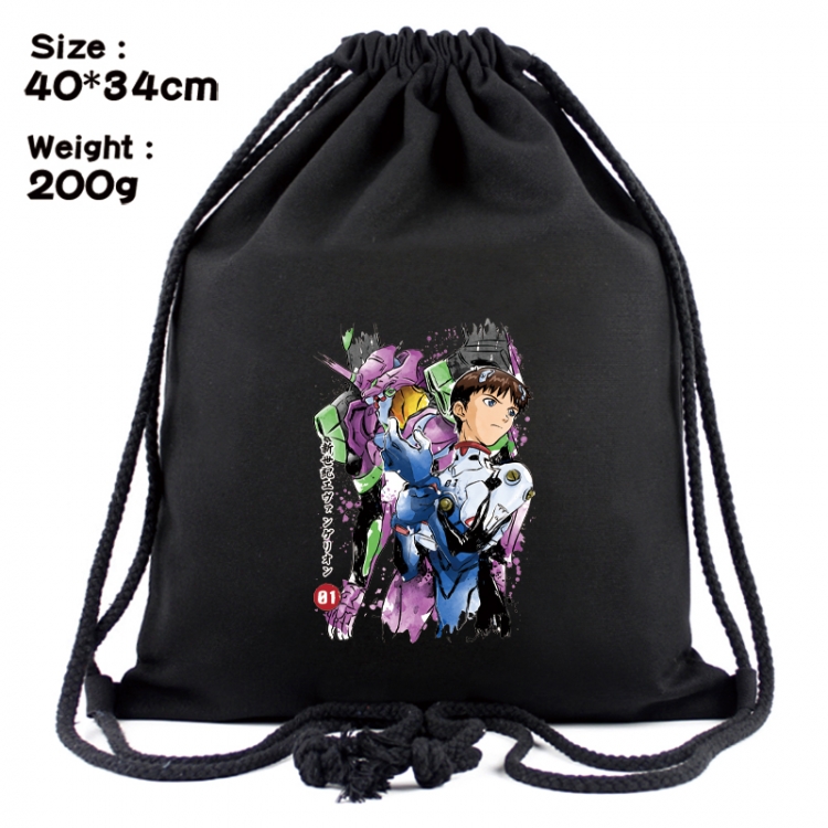 EVA Anime Coloring Book Drawstring Backpack 40X34cm 200g