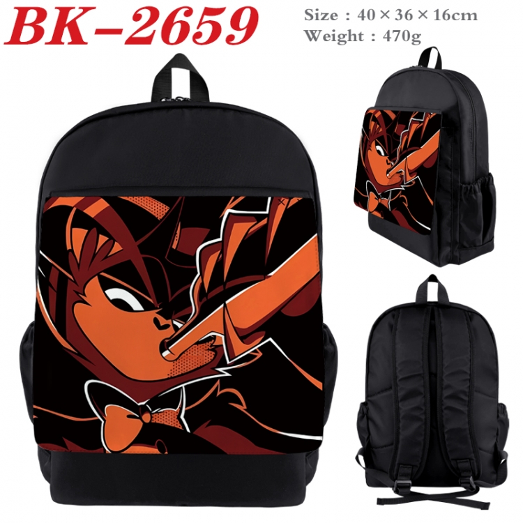Hazbin Hotel Waterproof nylon canvas flip color picture backpack 40X36X16CM BK-2659
