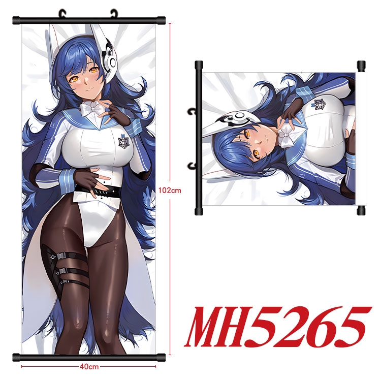  Girls Frontline Anime black Plastic rod Cloth painting Wall Scroll 40X102CM 