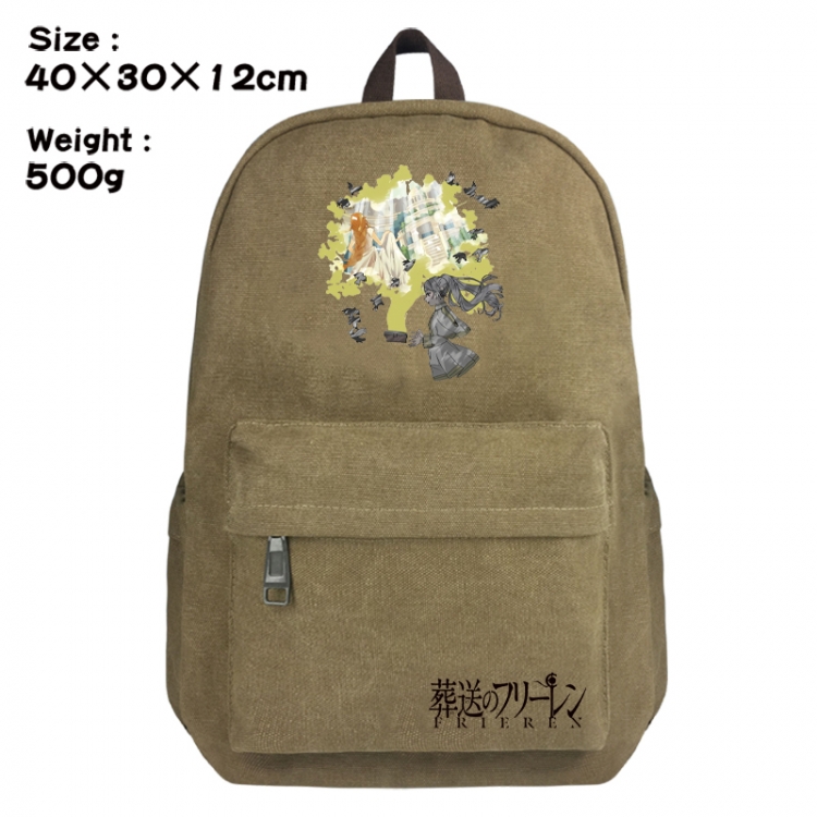 Frieren: Beyond Journey's End Canvas top and bottom backpack 40X30X12CM