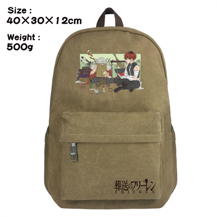 Frieren: Beyond Journey's End Canvas top and bottom backpack 40X30X12CM