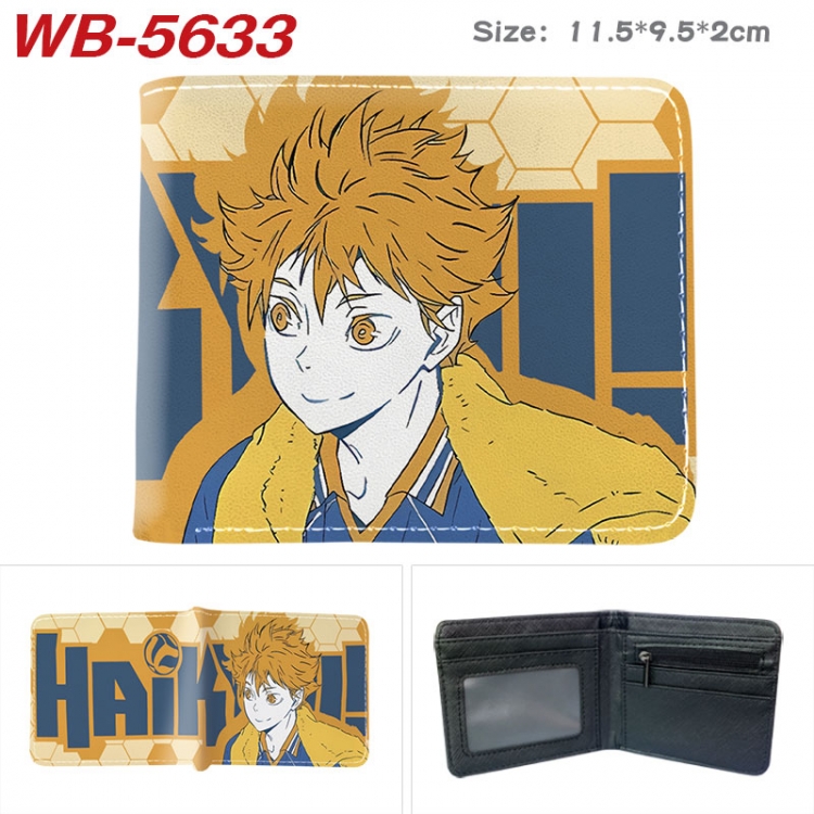 Haikyuu!! Animation color PU leather half fold wallet 11.5X9X2CM WB-5633A