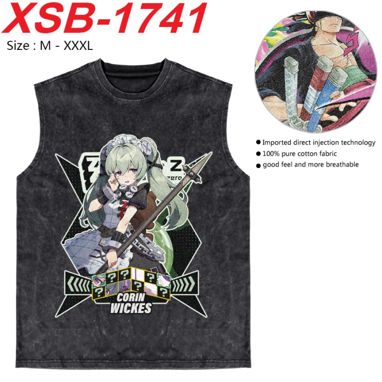 Zenless Zone Zero Anime pure cotton wash vest T-shirt 250g M-3XL  XSB-1741