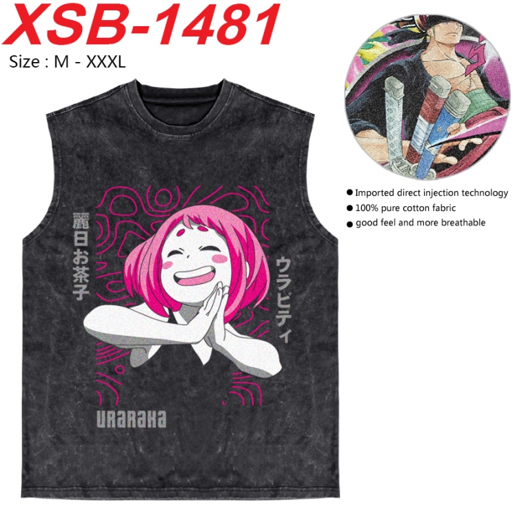My Hero Academia Anime pure cotton wash vest T-shirt 250g M-3XL 