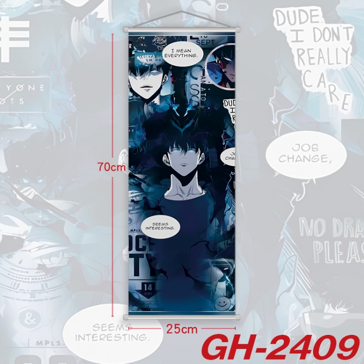 Solo Leveling:Arise Plastic Rod Cloth Small Hanging Canvas Painting Wall Scroll 25x70cm price for 5 pcs  GH-2409